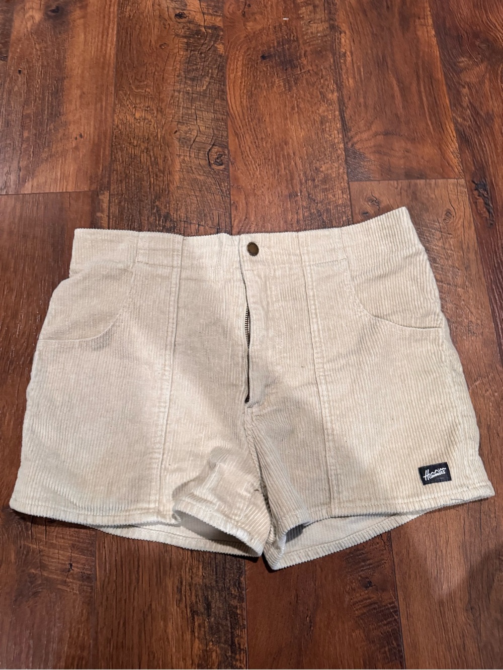Hammies Men's Corduroy Flat Front Shorts in Cream